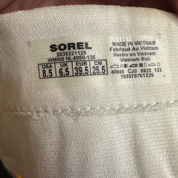 8.5 Sorel Kinetic Impact Slingback Wedge Sandals Black Sea Salt Platform Sporty - Picture 4 of 15